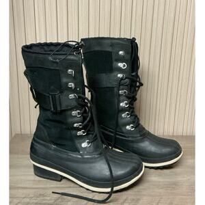 Sorel Slimpack III Tall Waterproof Boots Black Women’s Size 9